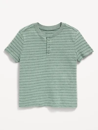 Short-Sleeve Textured Henley T-Shirt for Toddler Boys