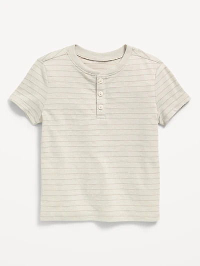 Short-Sleeve Textured Henley T-Shirt for Toddler Boys