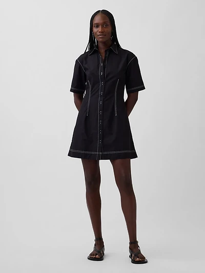 Poplin Mini Shirtdress