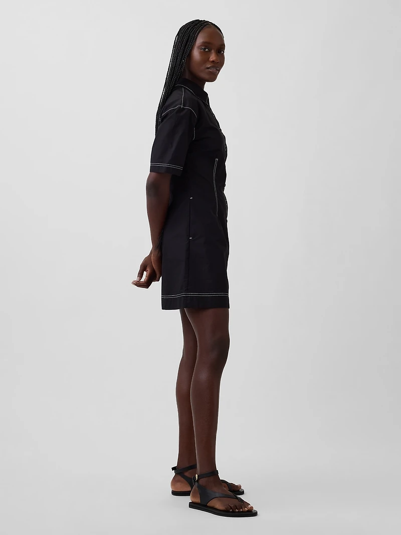 Poplin Mini Shirtdress