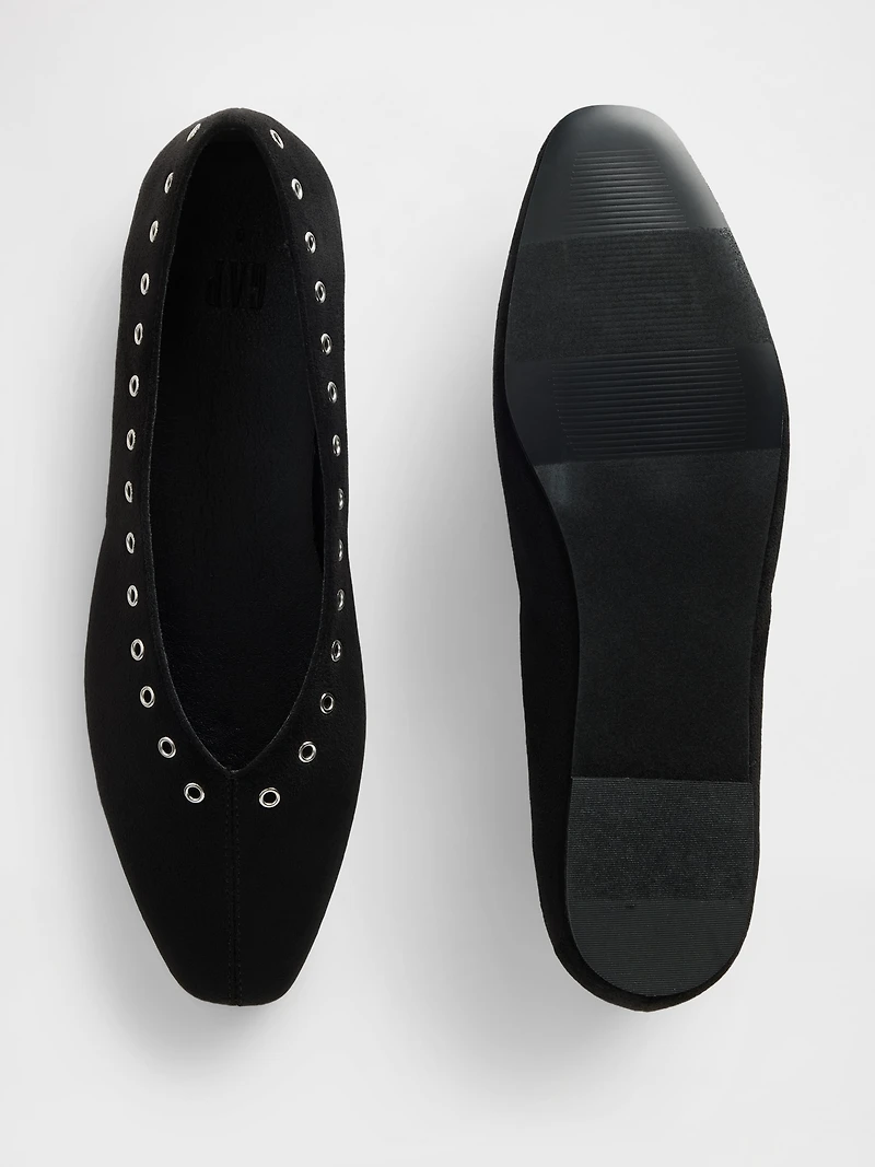 Vegan Suede Ballet Flats