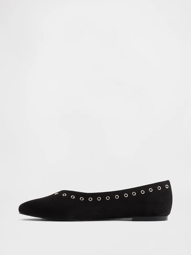 Vegan Suede Ballet Flats