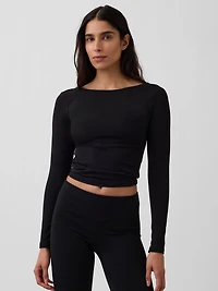GapFit Smooth Boatneck T-Shirt