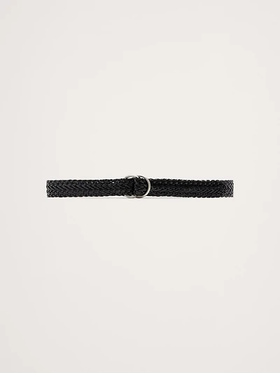 Slim Braided Leather Belt
