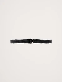 Slim Braided Leather Belt