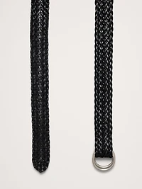 Slim Braided Leather Belt