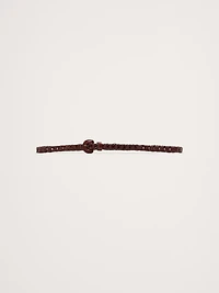 Skinny Woven Leather Belt