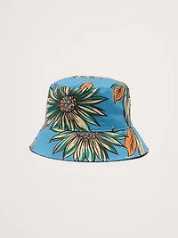Cotton Canvas Bucket Hat with Pocket
