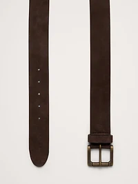 Burnished Nubuck Leather Belt