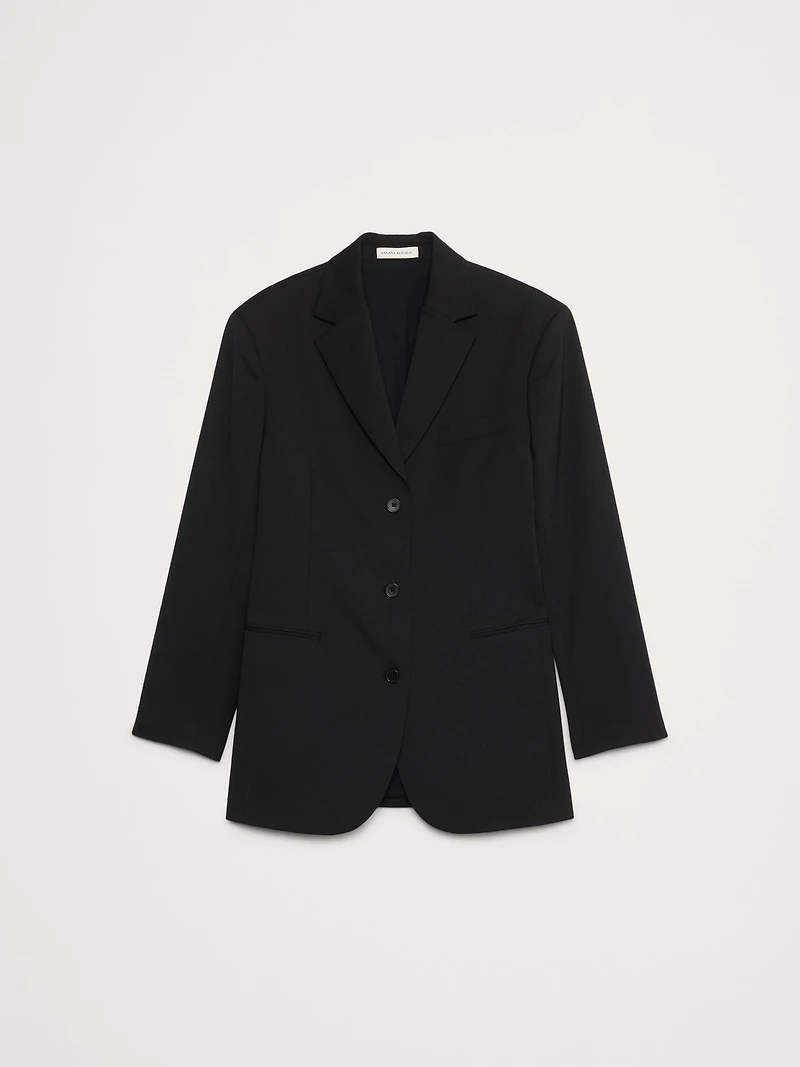 Oversized Twill Blazer