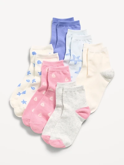 Quarter-Crew Socks 6-Pack for Girls