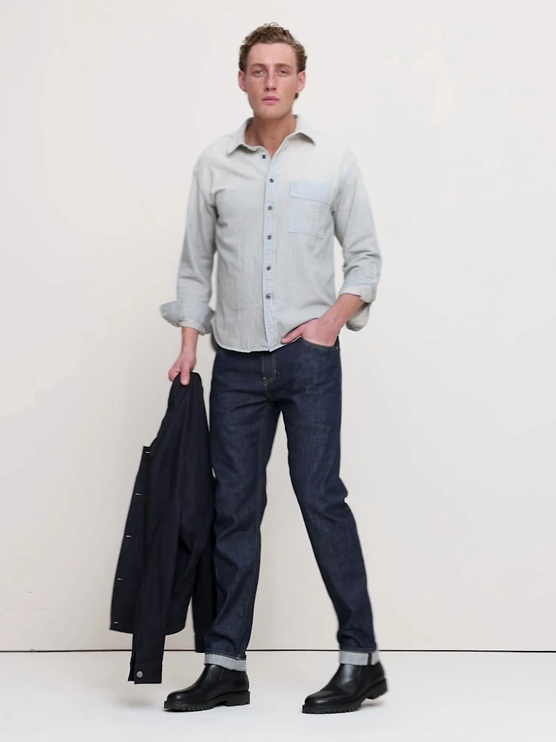 Relaxed-Fit Washed Denim Shirt
