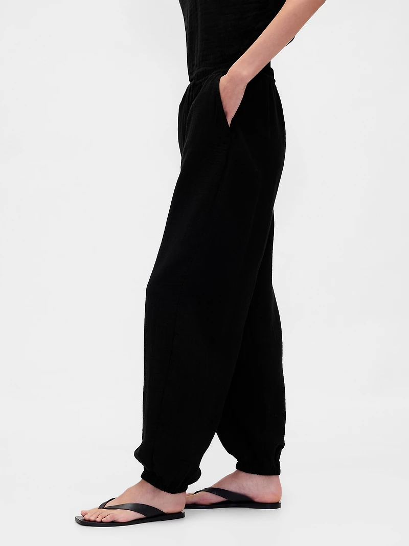 Cotton Gauze Easy Joggers