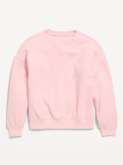 Oversized Long-Sleeve Tunic Sweatshirt for Girls