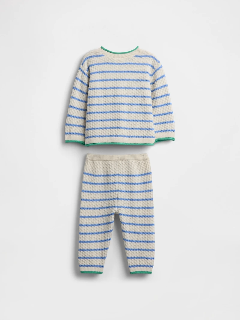 Baby Crochet Sweater Outfit Set