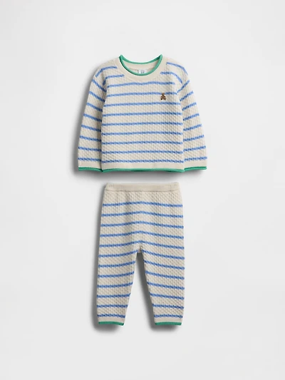 Baby Crochet Sweater Outfit Set