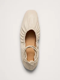 Ruched Ballet Flat