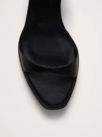 Italian Leather Kitten-Heel Sandal