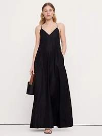 Viscose-Linen Maxi Dress