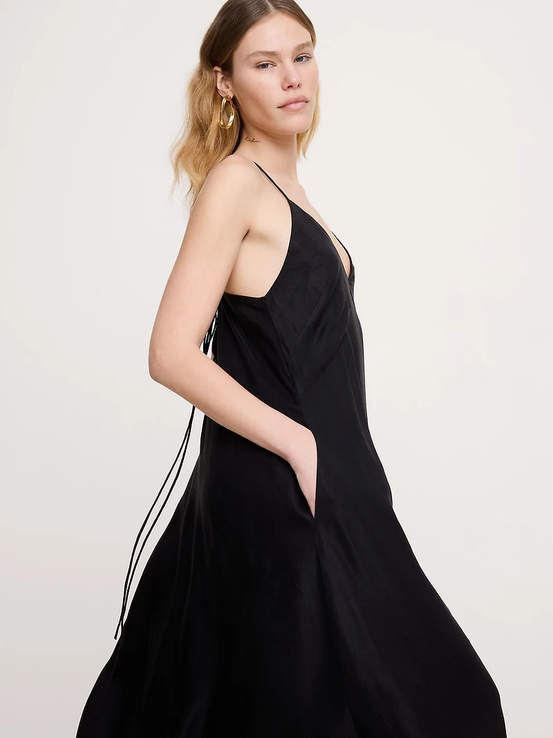 Viscose-Linen Maxi Dress