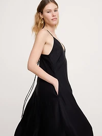Viscose-Linen Maxi Dress