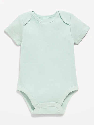 Short-Sleeve Ribbed Bodysuit for Baby