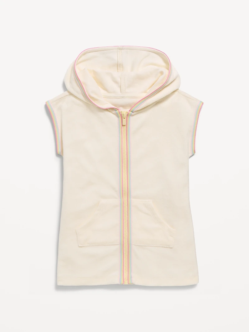 Hooded Terry Swim Cover-Up for Toddler Girls