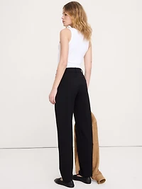High-Rise Tapered Drapey Ponte Pull-On Pant