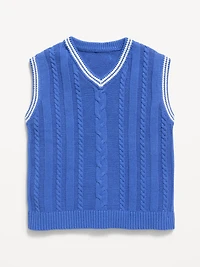 Oversized Cable-Knit Sweater Vest for Toddler Boys