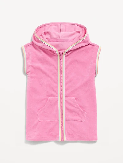 Hooded Terry Swim Cover-Up for Toddler Girls