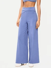 High-Waisted PowerChill Fold-Over Wide-Leg Pants