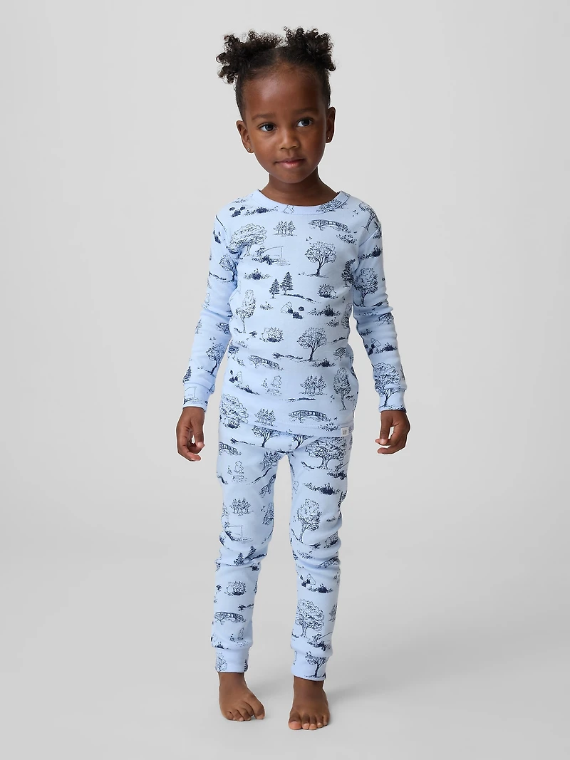 Pyjama en coton biologique brossé Winnie l’Ourson pour Bébé et Tout-petit