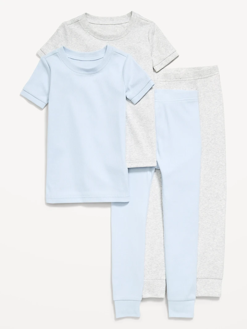 Printed Snug-Fit Pajama 4-Piece for Toddler & Baby