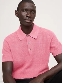Linen-Cotton Sweater Polo