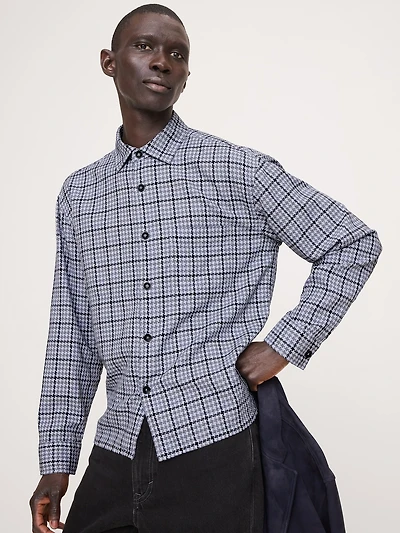 Relaxed-Fit Houndstooth Shirt