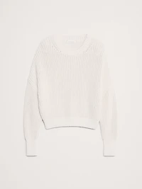 Chunky Cotton Crew-Neck Sweater