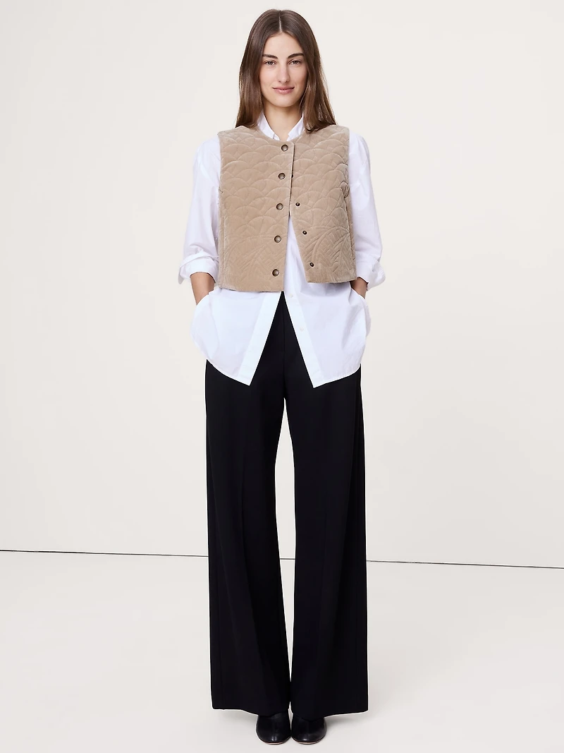 Quilted Velvet Vest