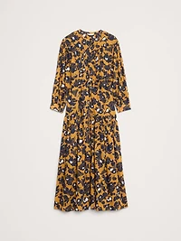 Cotton Tiered Maxi Shirt Dress