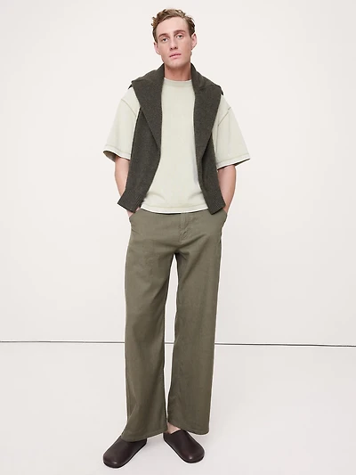 Loose Italian Linen-Cotton Pant