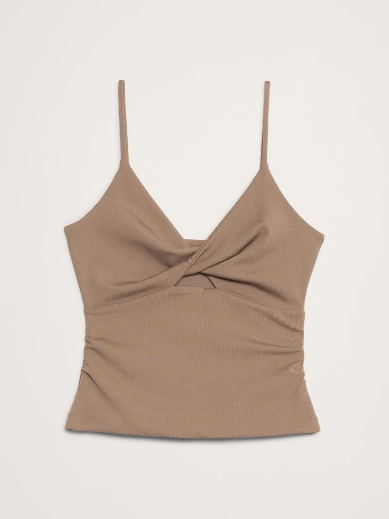 Sculpted-Stretch Twist-Front Tank