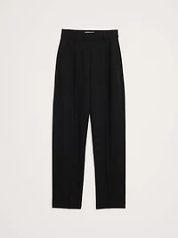High-Rise Tapered Drapey Ponte Pull-On Pant