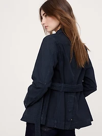 Cotton Canvas Shirt Jacket