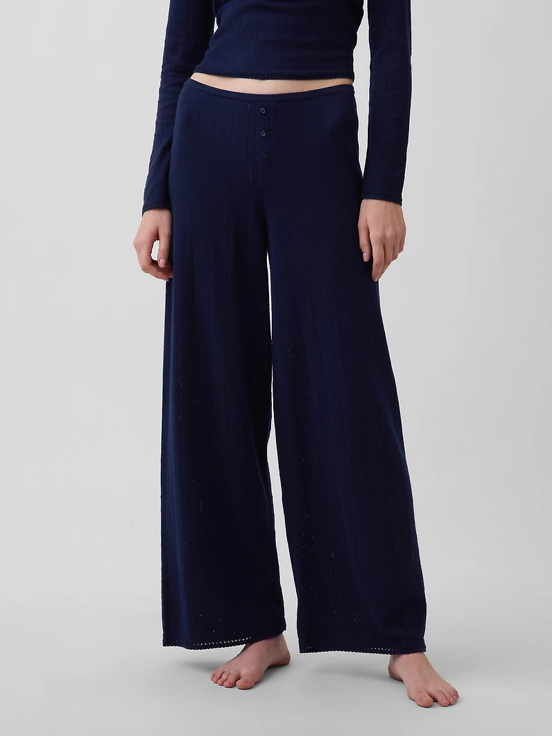 Lightweight CashSoft Pointelle Heart PJ Pants