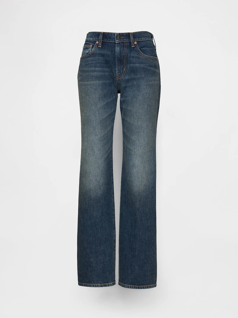 Mid Rise Rigid Relaxed Flare Jeans