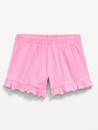 Ribbed Ruffled Shorts for Toddler Girls