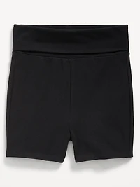 Foldover Jersey Biker Shorts for Girls