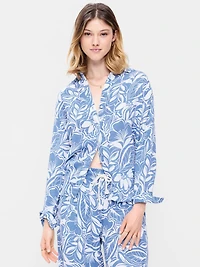 Open-Back Button-Down Shirt