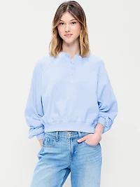 SoComfy Oversized Button-Front Sweatshirt