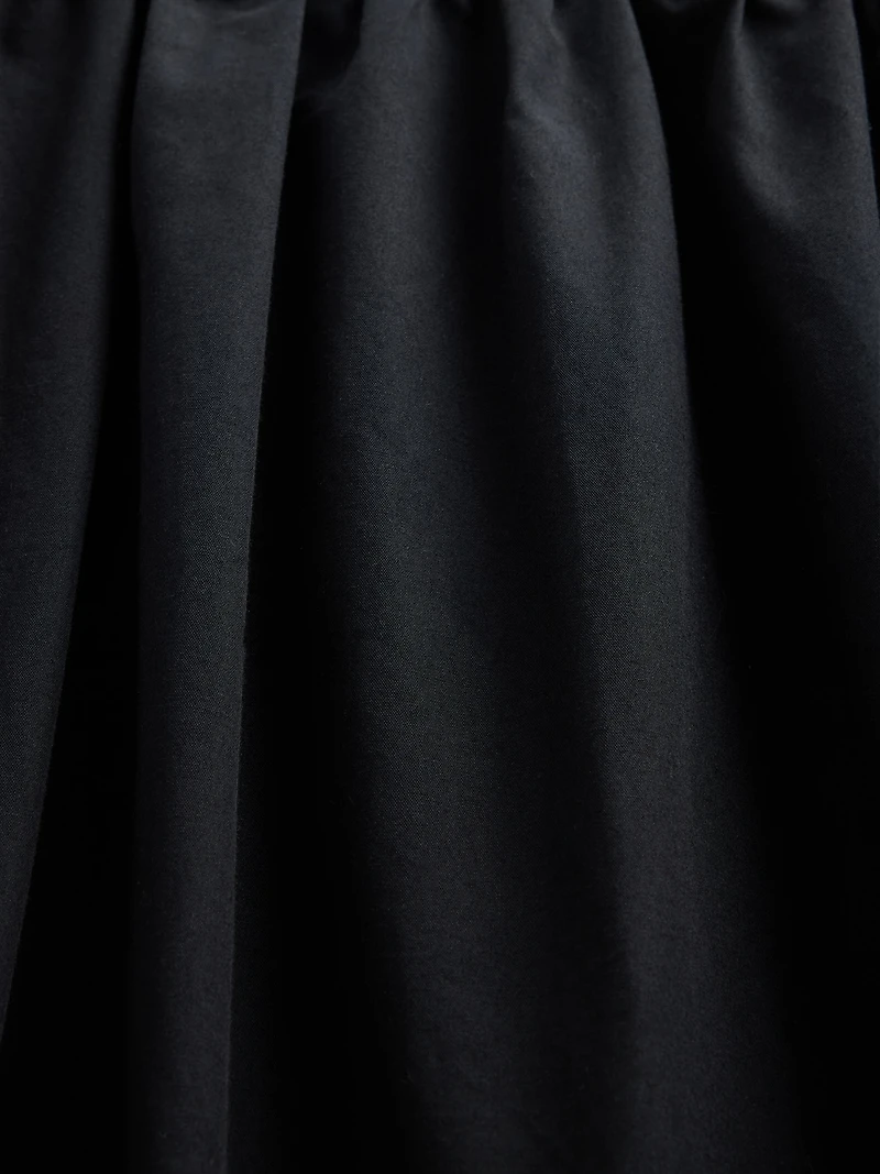 Poplin Drop-Waist Maxi Skirt