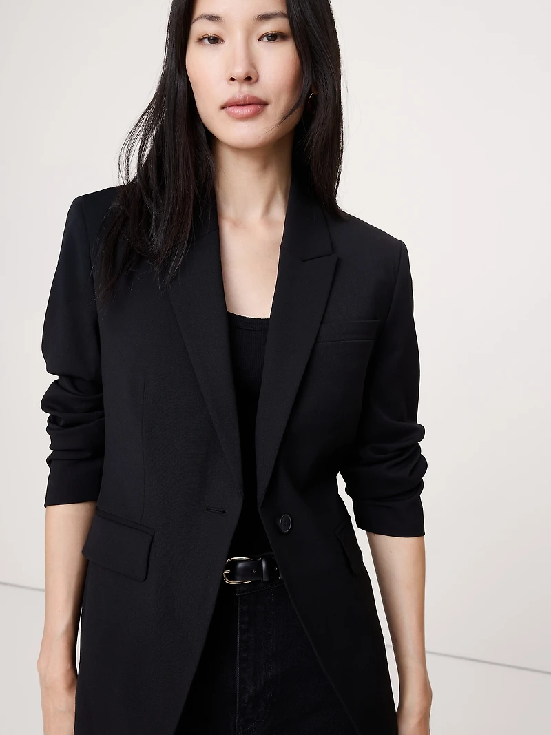 Slim Italian Lightweight Wool Blazer